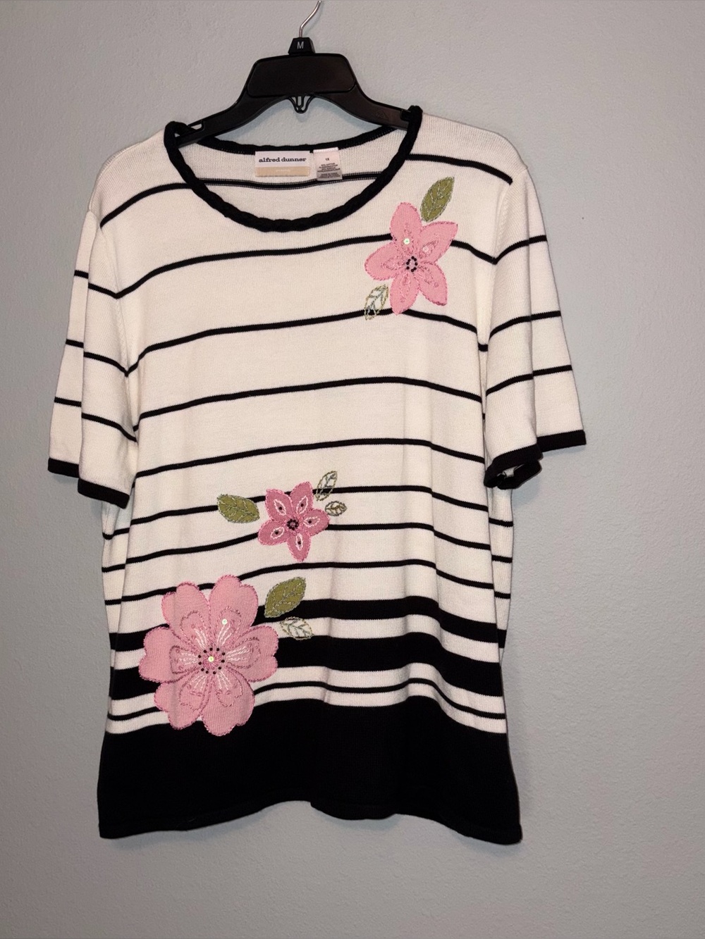 Alfred Dunner Short Sleeve Sweater Size 1X